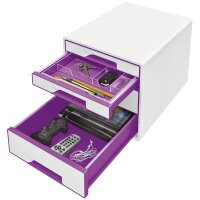 LEITZ Schubladenbox WOW CUBE  perlweiß/violett...