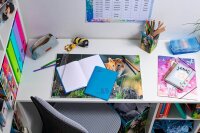 HERMA Heftumschlag transparent blau Kunststoff DIN A5