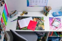 HERMA Heftumschlag transparent rot Kunststoff DIN A5