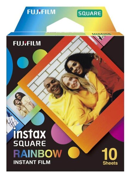 FUJIFILM instax SQUARE Sofortbildkamera-Film RAINBOW, 10 St.