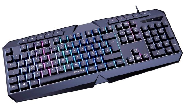 speedlink LUDICIUM RGB Rainbow Gaming-Tastatur schwarz