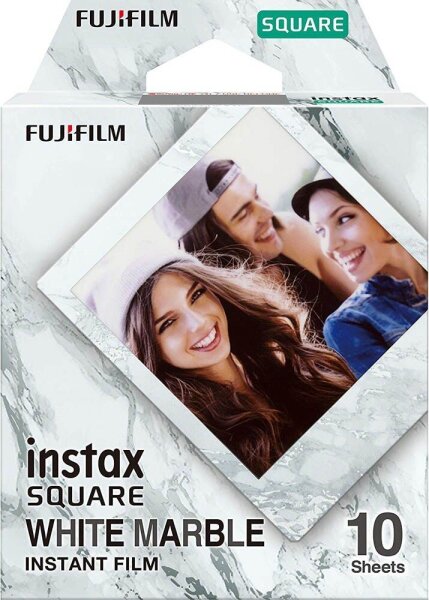 FUJIFILM instax SQUARE Sofortbildkamera-Film White Marble, 10 St.