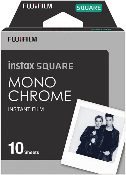 FUJIFILM instax SQUARE Sofortbildkamera-Film MONOCHROME, 10 St.