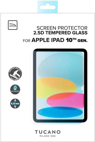 TUCANO Display-Schutzglas für Apple iPad 10,9 Zoll, 10. Gen. (2022)