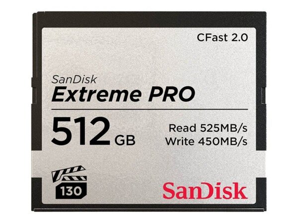 SanDisk Speicherkarte CompactFlash Card Extreme Pro CFast 2.0, 512 GB, 1 St.
