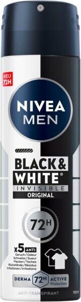 NIVEA MEN Black & White Invisible Original Deo-Spray 150,0 ml