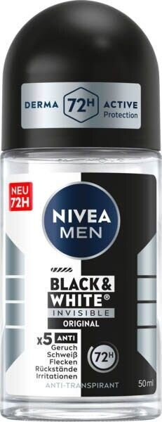 NIVEA MEN Black & White Invisible Original Deo-Roller 50,0 ml