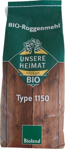 UNSERE HEIMAT Bio Bioland Roggenmehl Type 1150 1,0 kg