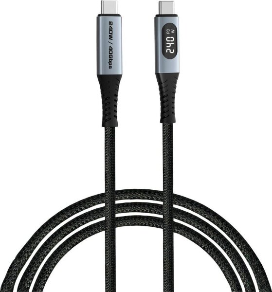 verbatim Sync & Charge Ladekabel schwarz, Kabellänge: 1,2 m, 240 W