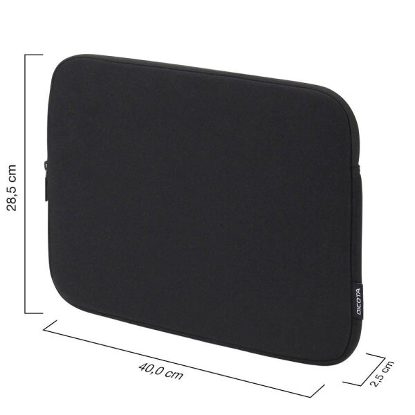 DICOTA Laptophülle Sleeve ONE Recycling-PET schwarz bis 40,6 cm (16 Zoll)