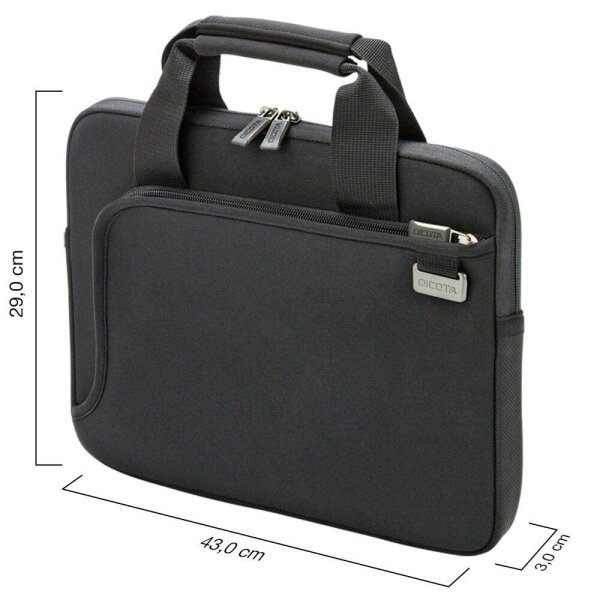 DICOTA Laptoptasche Laptop Sleeve SMART Kunstfaser schwarz D31182-RPET bis 39,6 cm (15,6 Zoll)