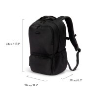 DICOTA Laptop-Rucksack Rucksack COMPANION Kunstfaser schwarz 17,0 l bis 40,6 cm (16 Zoll)
