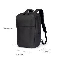 DICOTA Laptop-Rucksack COMMUTER Kunstfaser schwarz 16,0 l bis 40,6 cm (16 Zoll)