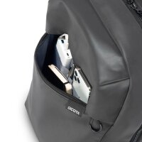 DICOTA Laptop-Rucksack COMMUTER Kunstfaser grau, reflektierend 16,0 l bis 40,6 cm (16 Zoll)