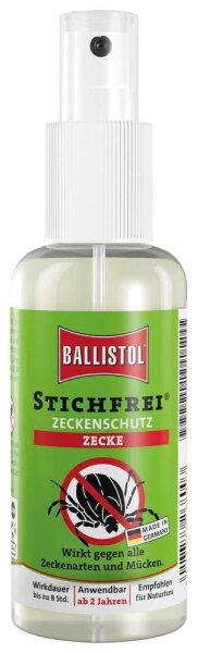 BALLISTOL STICHFREI® ZECKE Mückenschutz-Spray 100 ml, 1 St.