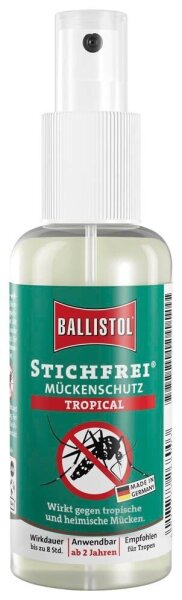 BALLISTOL STICHFREI® TROPICAL Mückenschutz-Spray 100 ml, 1 St.