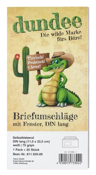 dundee Briefumschläge DIN lang mit Fenster...