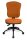 Topstar Bürostuhl Wellpoint 30 SY, 8060 BC4 Stoff orange, Gestell schwarz