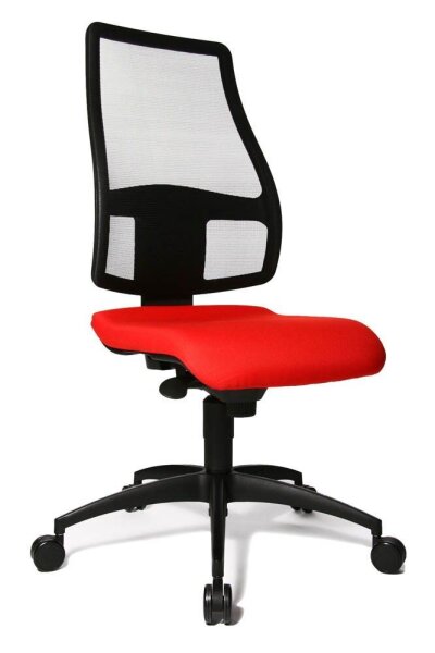 Topstar Bürostuhl Syncro Net, SN100 T31 Stoff rot, Gestell schwarz