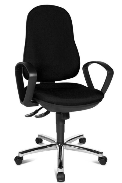 Topstar Bürostuhl Syncro Steel, 8929 G20 Stoff schwarz, Gestell chrom