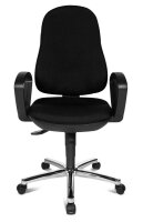 Topstar Bürostuhl Syncro Steel, 8929 G20 Stoff schwarz, Gestell chrom