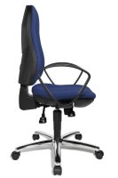 Topstar Bürostuhl Syncro Steel, 8929 G26 Stoff blau, Gestell chrom