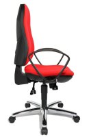 Topstar Bürostuhl Syncro Steel, 8929 G21 Stoff rot, Gestell chrom