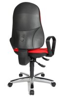 Topstar Bürostuhl Syncro Steel, 8929 G21 Stoff rot, Gestell chrom