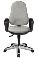 Topstar Bürostuhl Syncro Steel, 8929 G23 Stoff grau, Gestell chrom