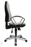 Topstar Bürostuhl Syncro Steel, 8929 G23 Stoff grau, Gestell chrom