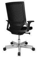 Topstar Bürostuhl T300, TA309A T200 Stoff schwarz, Gestell alu