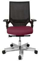 Topstar Bürostuhl T300, TA309A T270 Stoff rot, Gestell alu