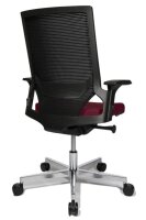 Topstar Bürostuhl T300, TA309A T270 Stoff rot, Gestell alu