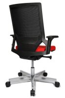 Topstar Bürostuhl T300, TA309A T310 Stoff rot, Gestell alu