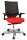 Topstar Bürostuhl T300, TA309A T310 Stoff rot, Gestell alu