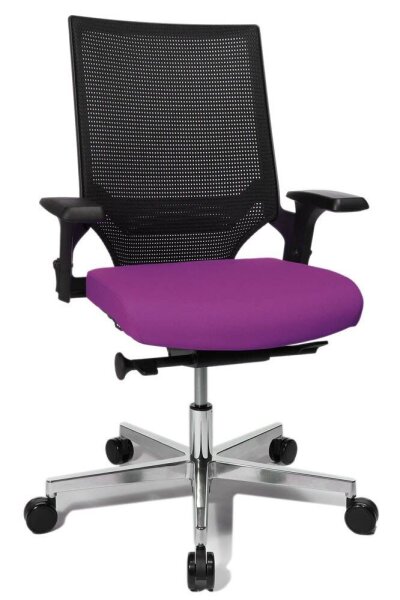 Topstar Bürostuhl T300, TA309A T330 Stoff lila, Gestell alu