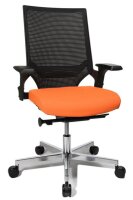 Topstar Bürostuhl T300, TA309A T340 Stoff orange, Gestell alu