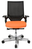 Topstar Bürostuhl T300, TA309A T340 Stoff orange, Gestell alu