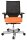Topstar Bürostuhl T300, TA309A T340 Stoff orange, Gestell alu