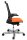 Topstar Bürostuhl T300, TA309A T340 Stoff orange, Gestell alu