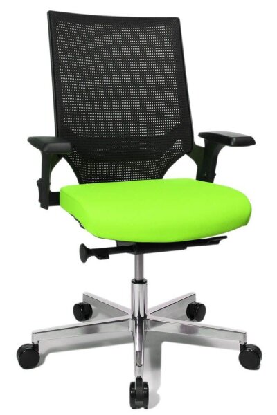 Topstar Bürostuhl T300, TA309A T350 Stoff grün, Gestell alu