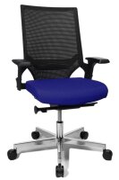 Topstar Bürostuhl T300, TA309A T380 Stoff blau, Gestell alu