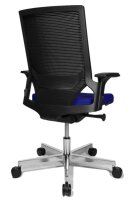 Topstar Bürostuhl T300, TA309A T380 Stoff blau, Gestell alu