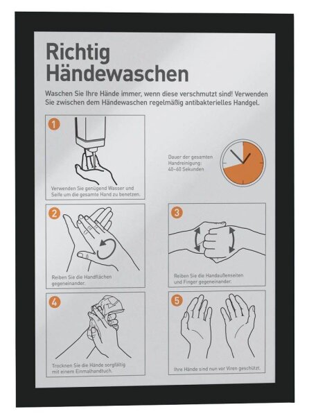 DURABLE Magnetrahmen DURAFRAME® MAGNETIC A4 schwarz A4, 5 St.