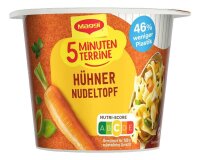 Maggi® 5 Minuten Terrine Hühner Nudeltopf Fertiggericht 8x 41,0 g, 8 St.