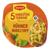 Maggi® 5 Minuten Terrine Hühner Nudeltopf Fertiggericht 8x 41,0 g, 8 St.
