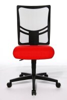 Topstar Bürostuhl Net Point 10, NX200 G21 Stoff rot, Gestell schwarz