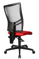 Topstar Bürostuhl Net Point 10, NX200 G21 Stoff rot, Gestell schwarz