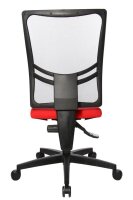 Topstar Bürostuhl Net Point 10, NX200 G21 Stoff rot, Gestell schwarz