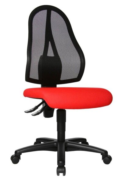 Topstar Bürostuhl Open Point P, OP100 G21 Stoff rot, Gestell schwarz